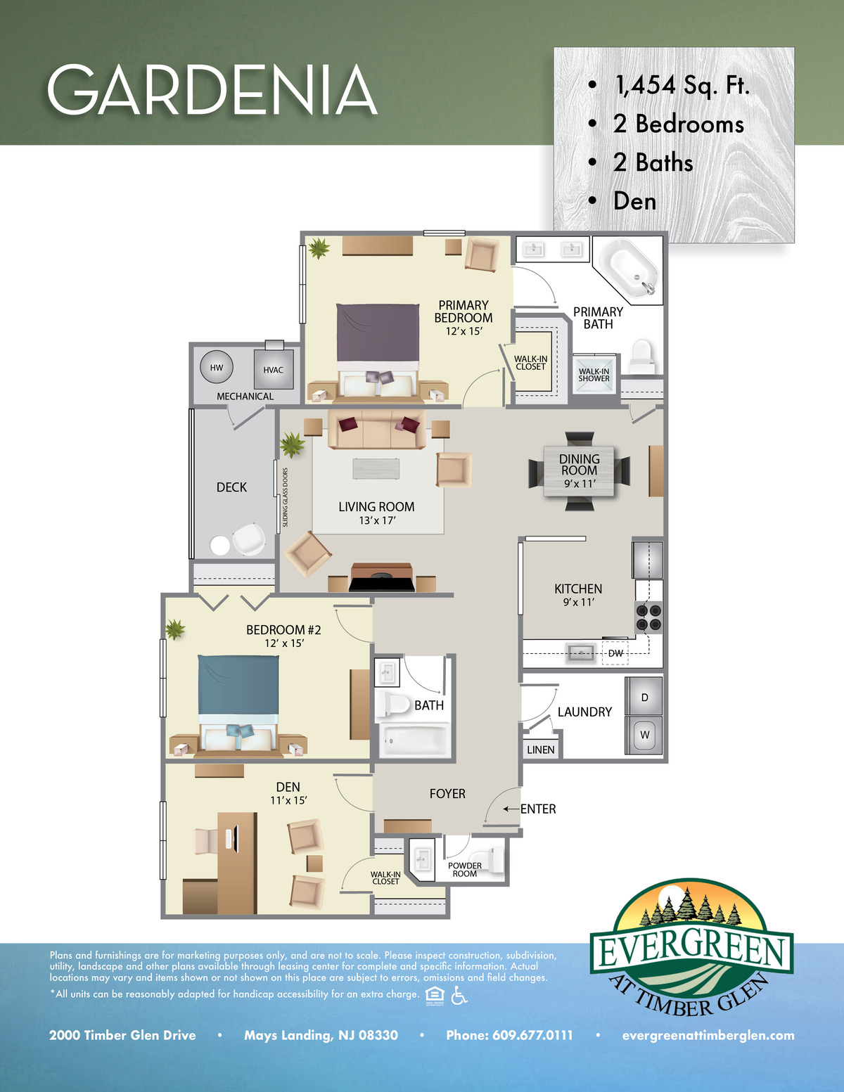 Evergreen At Timberglen Floor Plan Gardenia